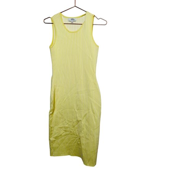 JASON WU Women's Light Yellow Ribbed Knit Sleeveless Form-Fitting Dress Size XS - Picture 5 of 16